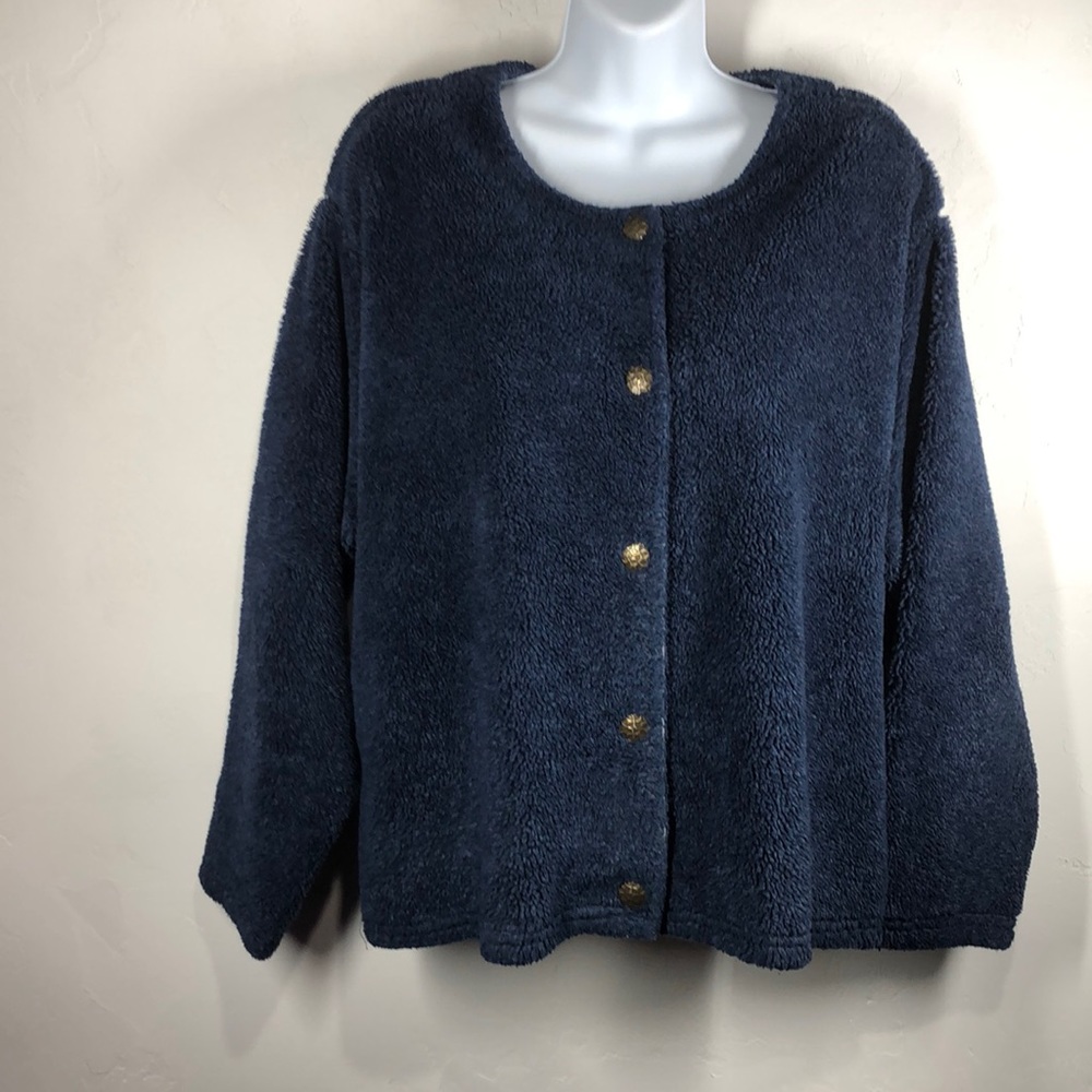 Dakini blue snap button cardigan size large